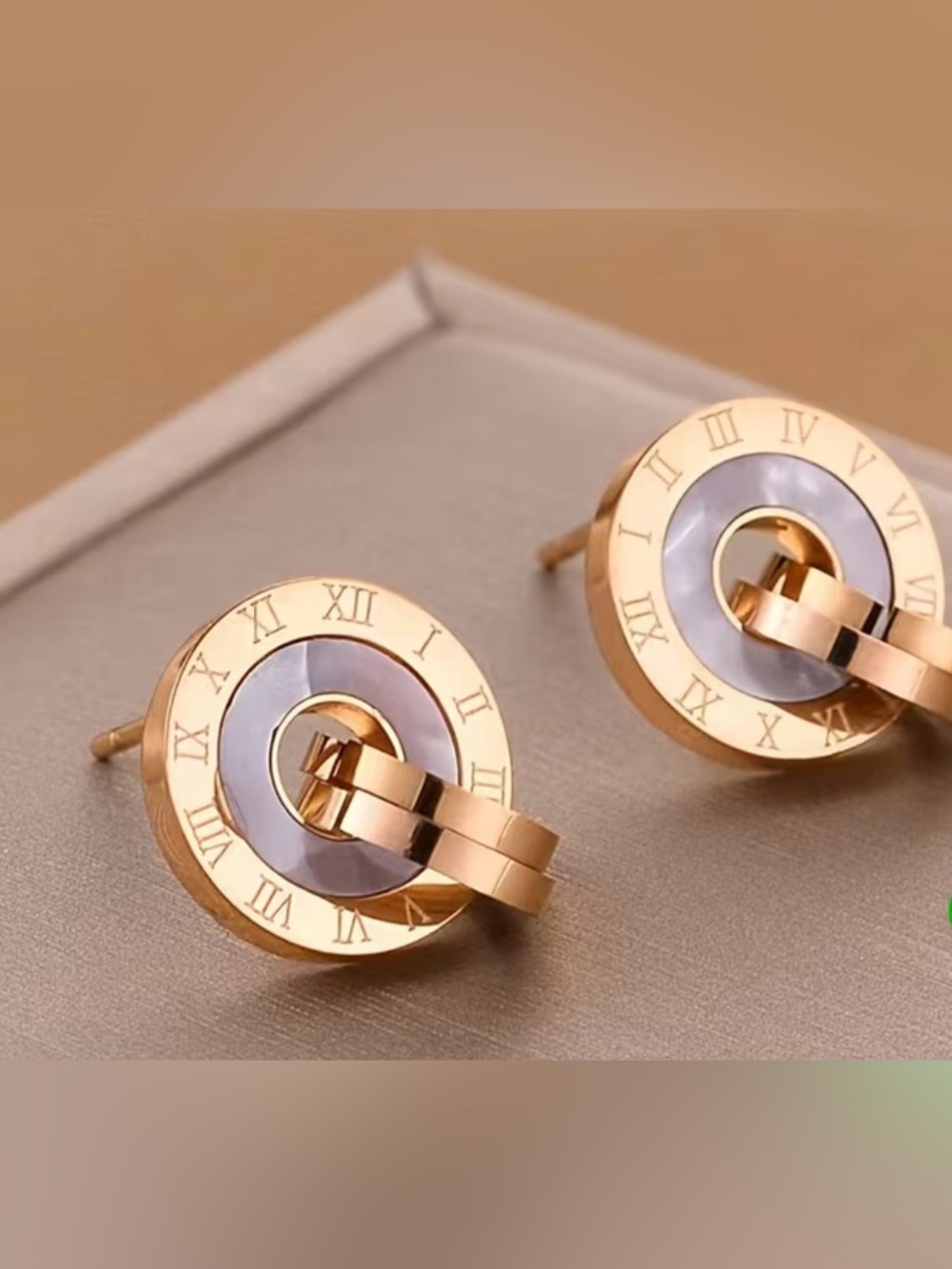 Bulgari-Inspired Rose Gold Stud Earrings